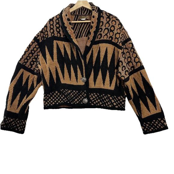 Painted Pony Jacket One Size Vintage Tapestry Boho Retro Western Rodeo Aztec - Picture 1 of 13